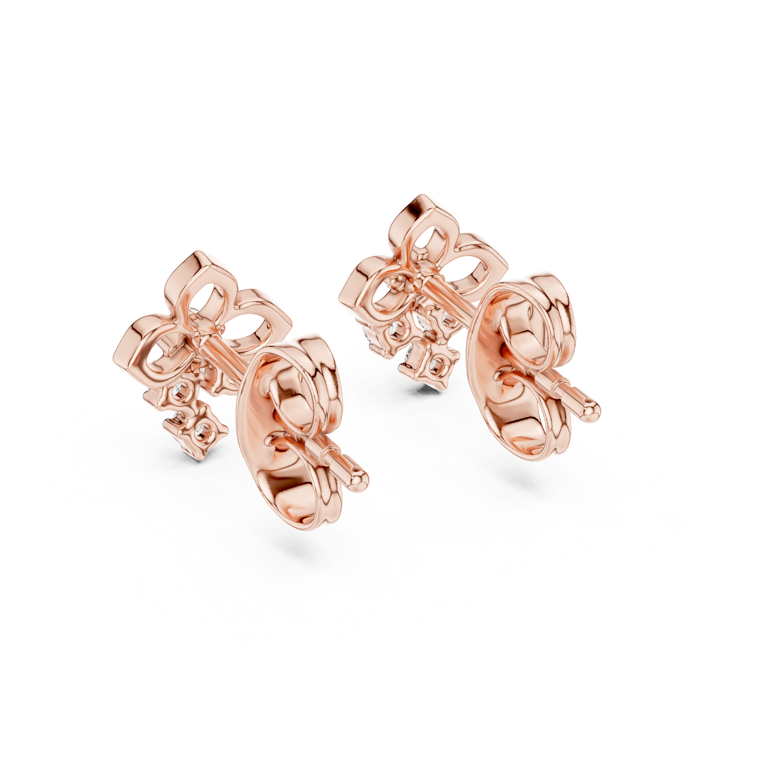 Fleur-de-Lis Cluster Stud Earrings