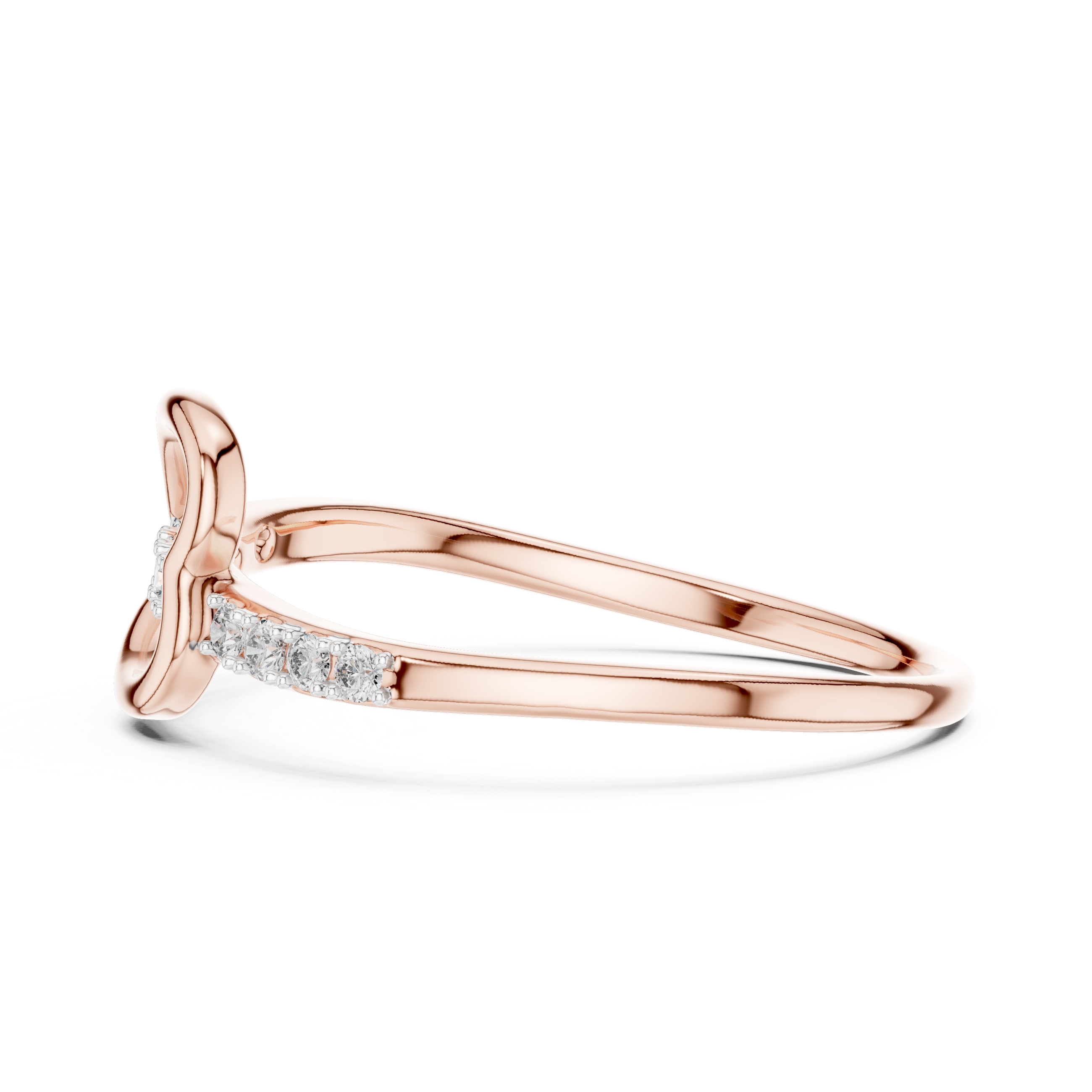 Open Heart Contour Ring