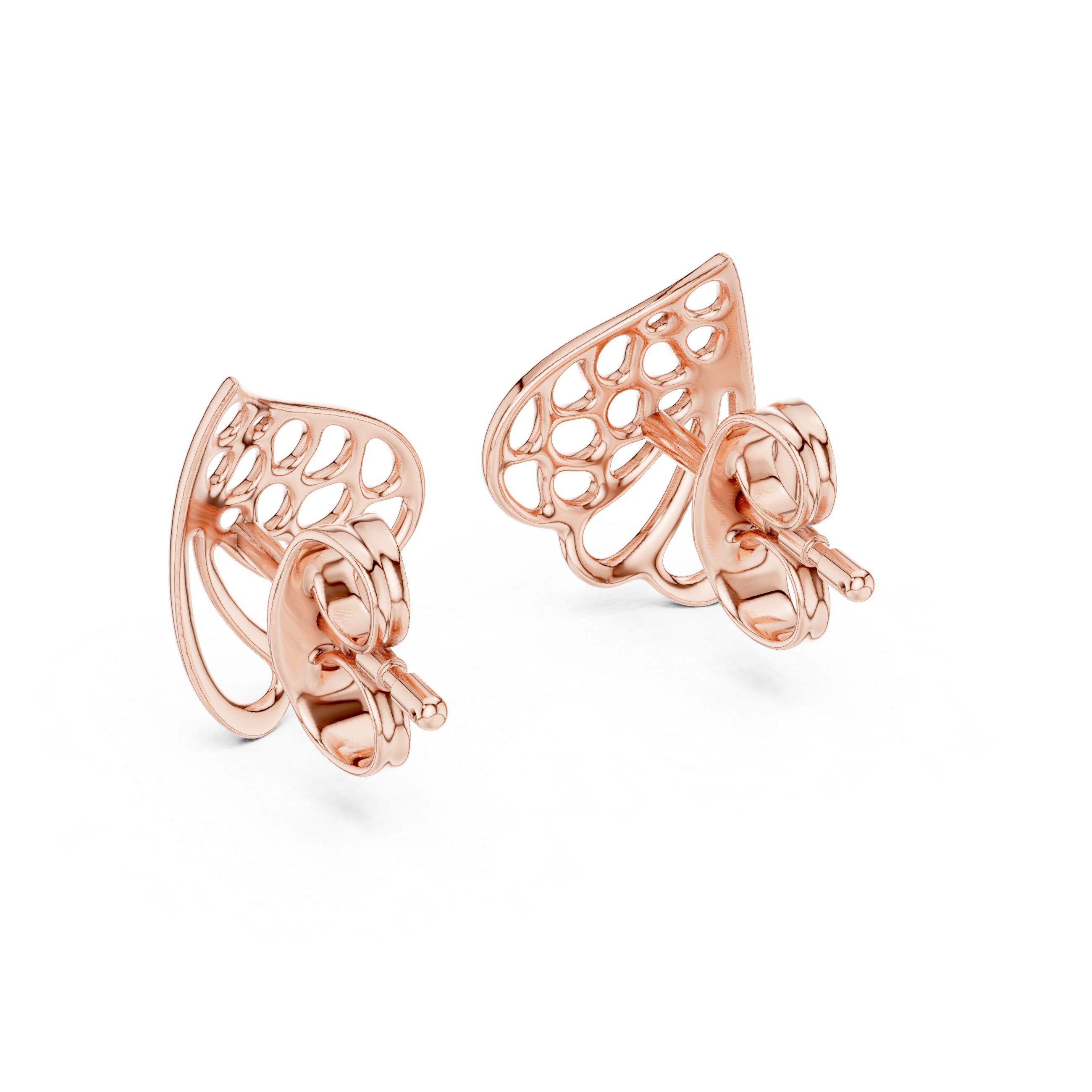 Minimalist Openwork Butterfly Wing Stud Earring