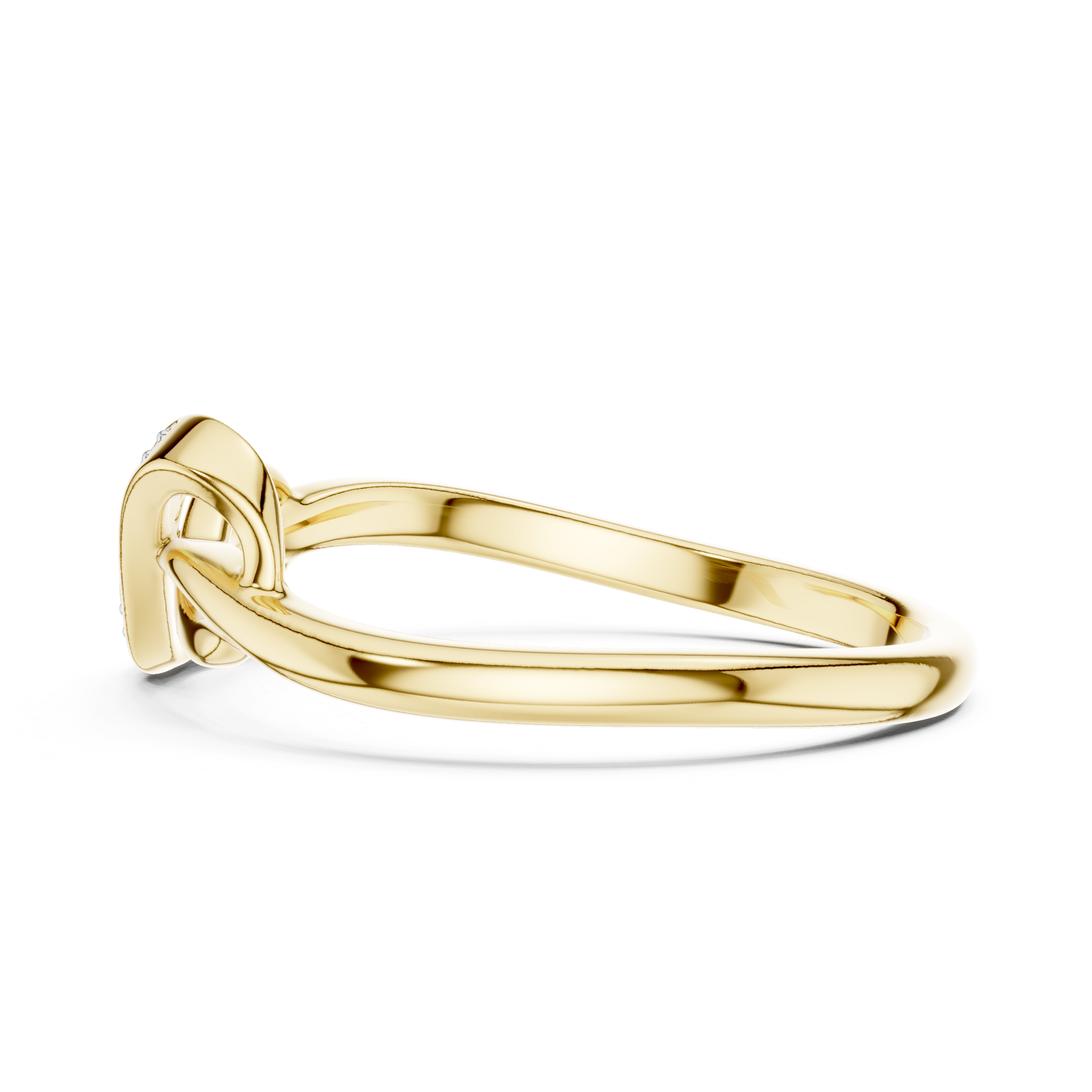 Infinity Twist Ribbon Ring | Elegant Pave Band