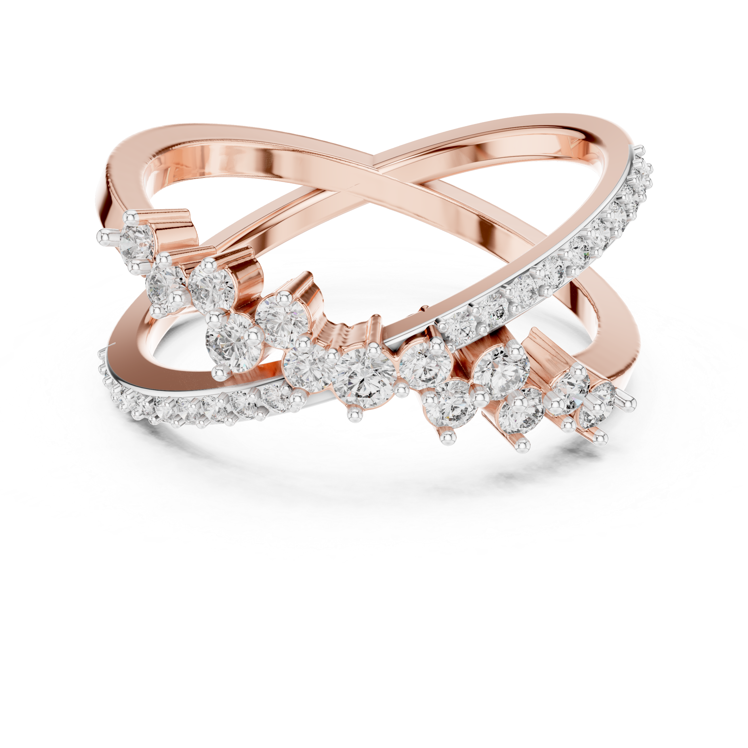 Criss-Cross Asymmetric Wave Ring | X-Band Stacking Ring