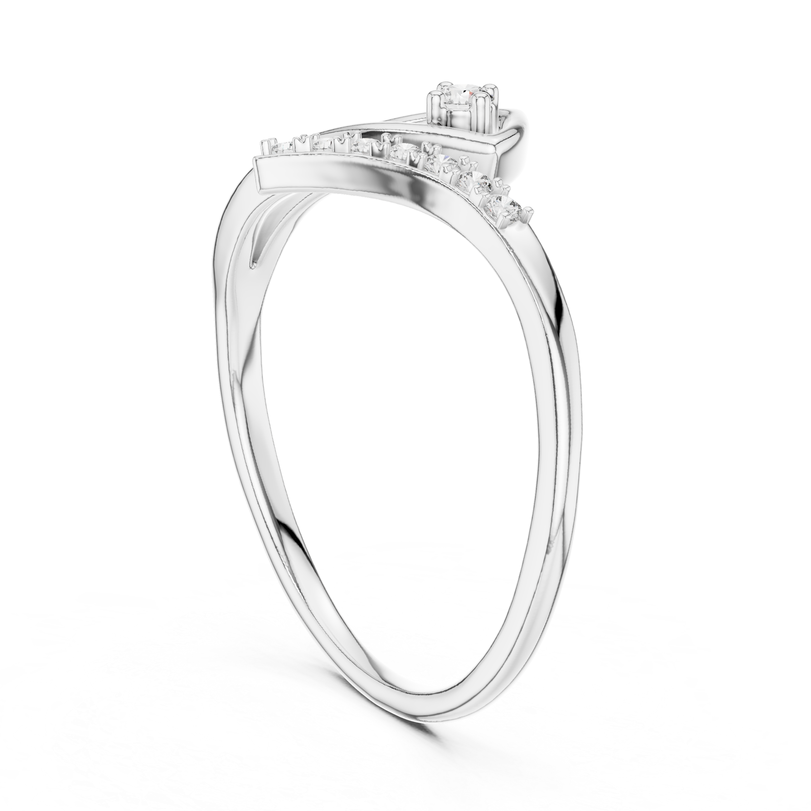 Crux Asymmetrical Bypass Diamond Ring