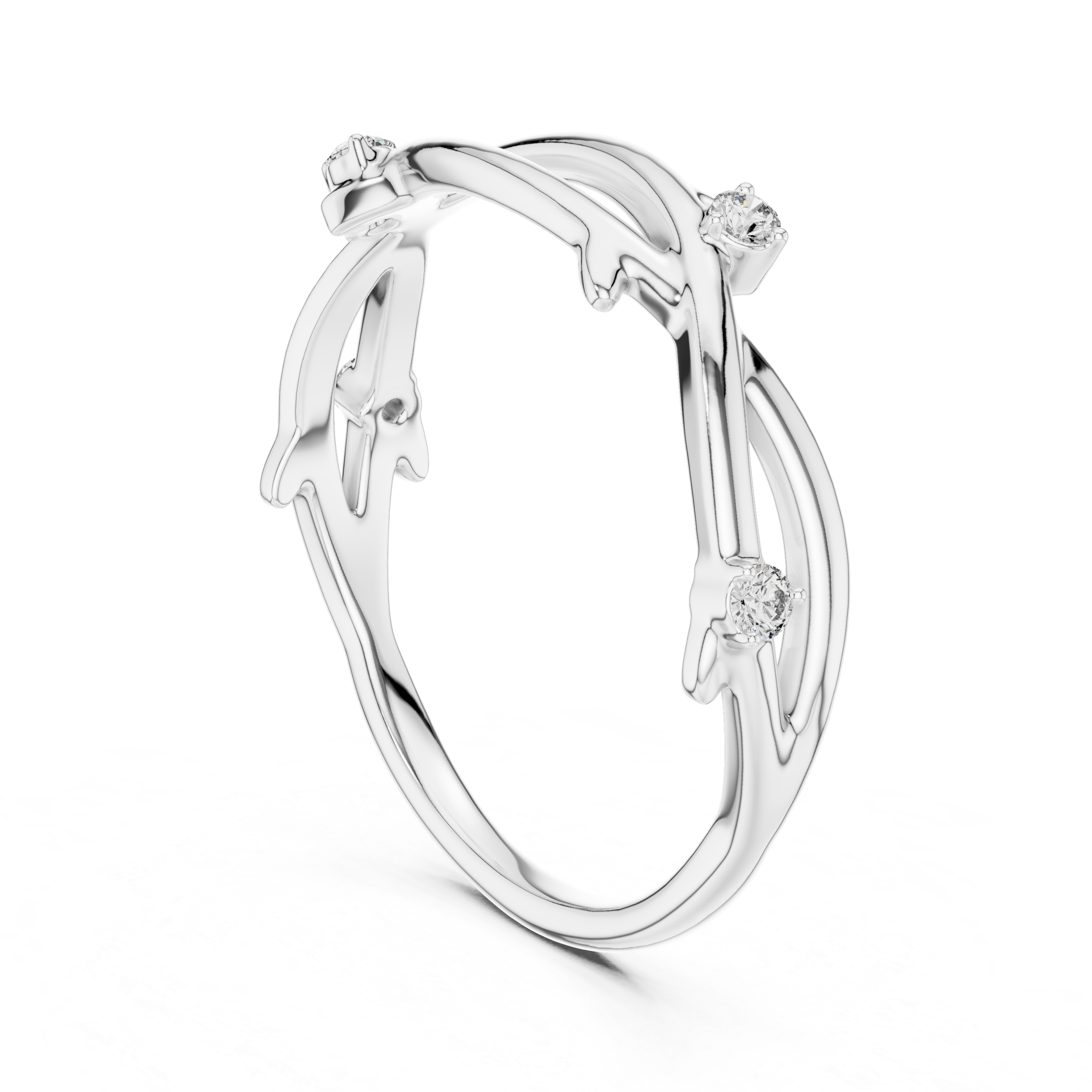 Nature-Inspired Vine Branch Ring - (Amara Organic Twig Band)