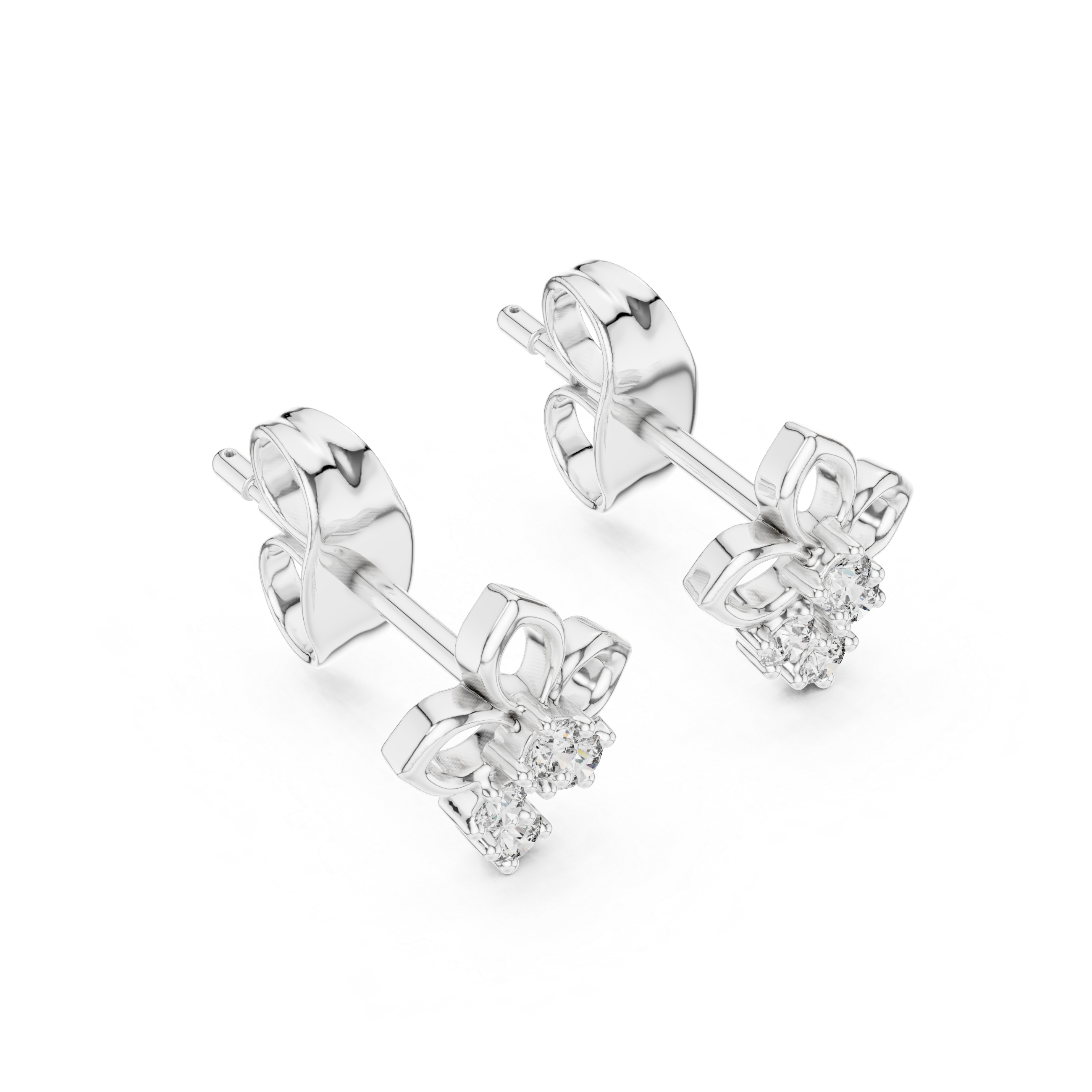 Fleur-de-Lis Cluster Stud Earrings