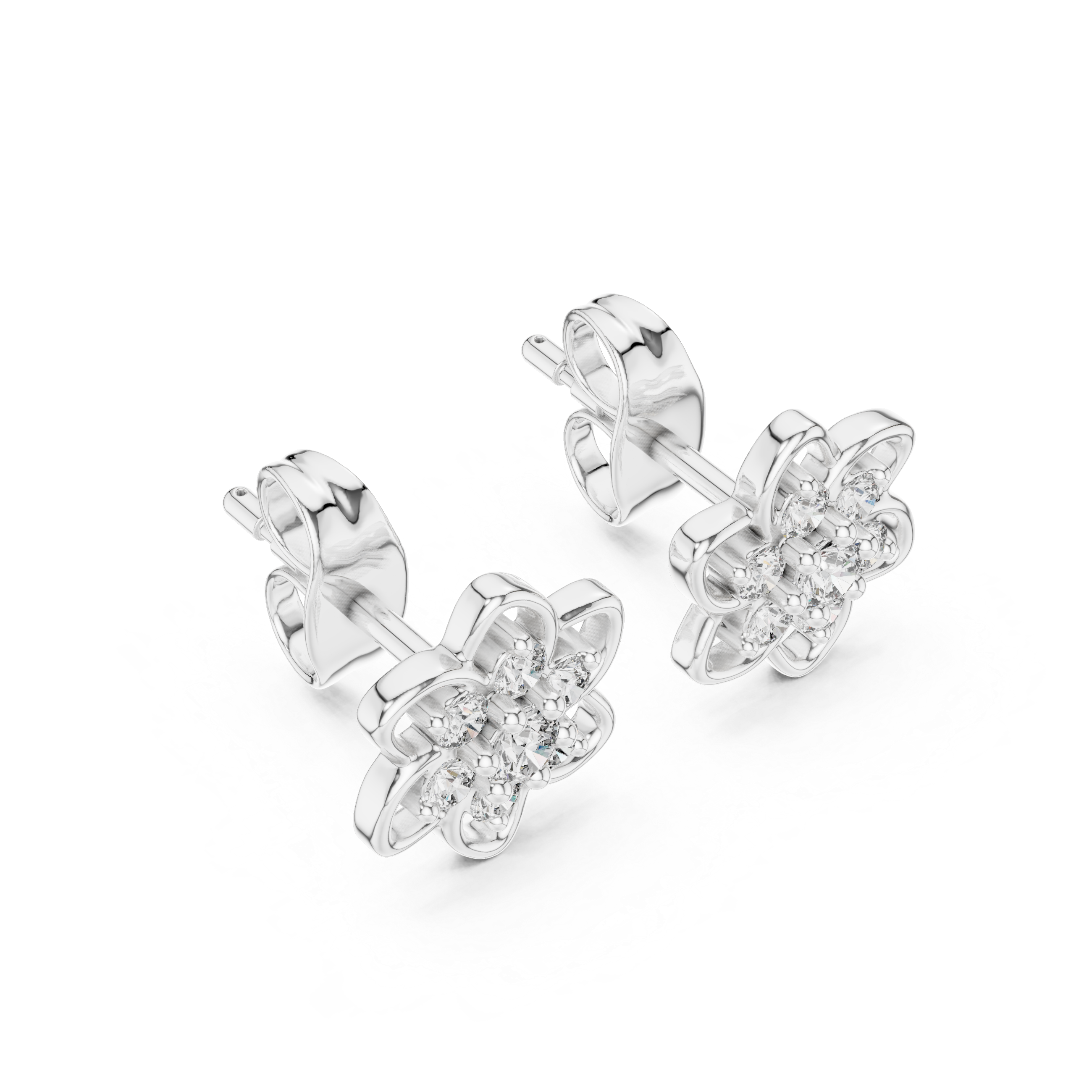 Blossoming Flower Stud Earrings