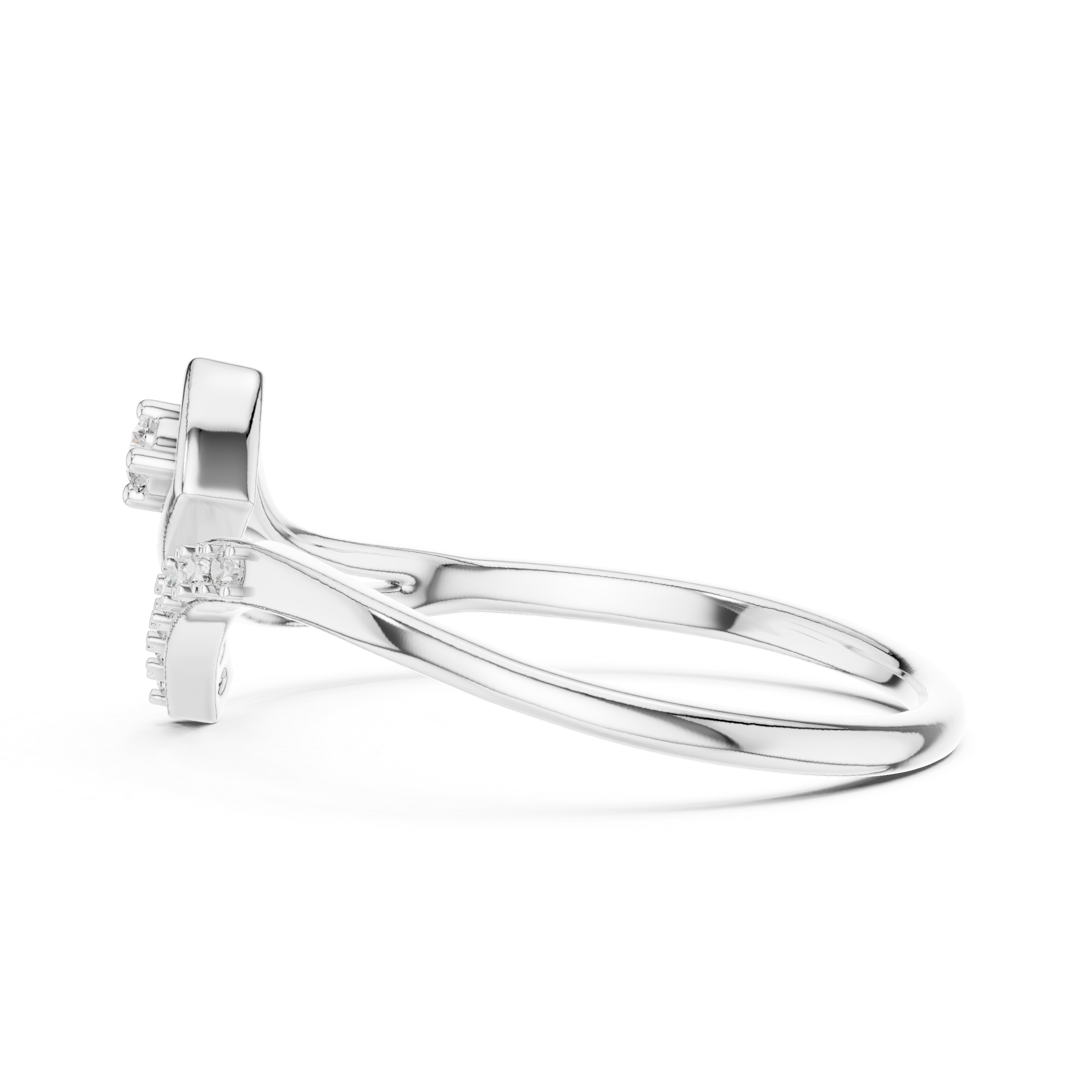Crux Asymmetrical Bypass Diamond Ring