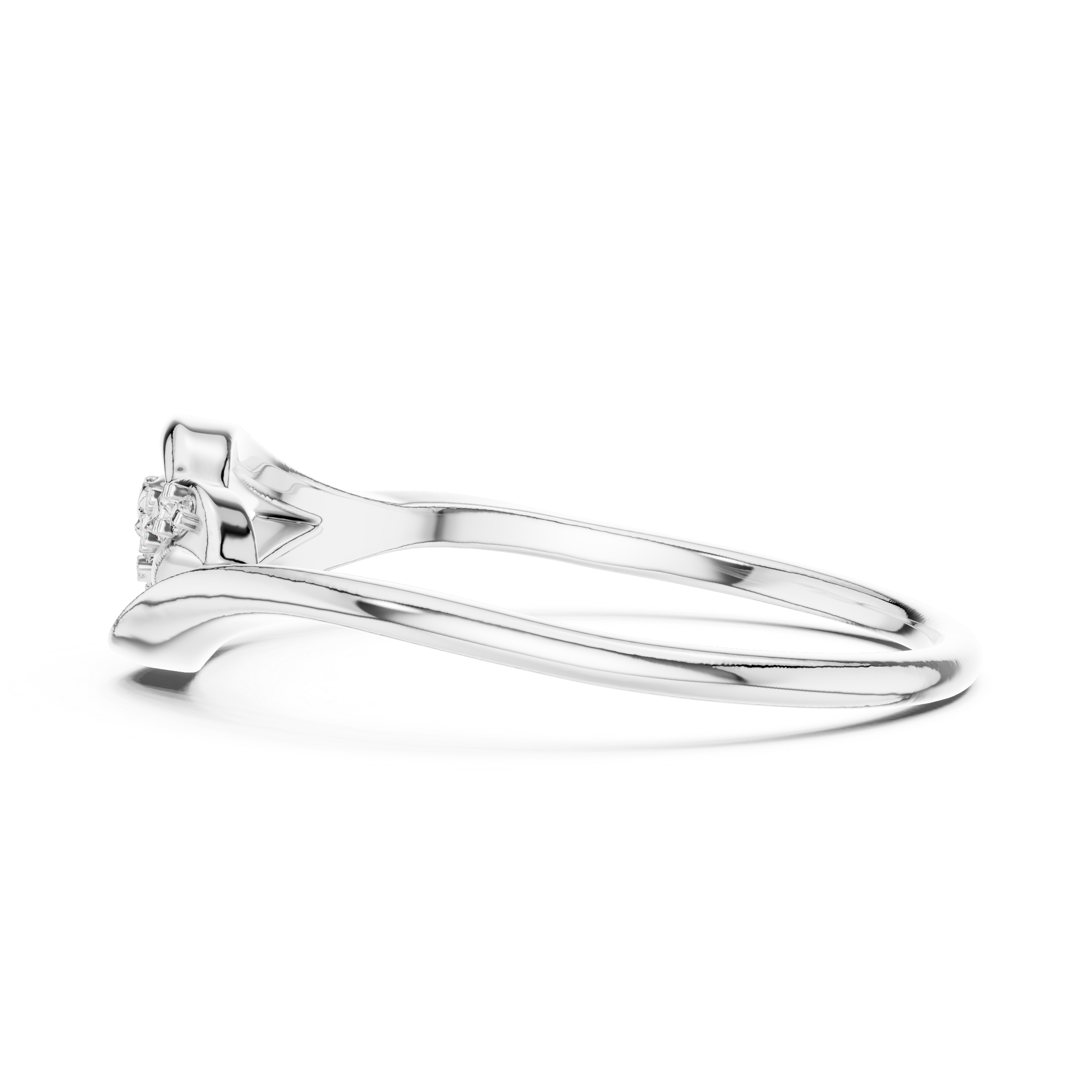 Twisted Wave Contour - Toi et Moi Inspired Curved Wave Ring
