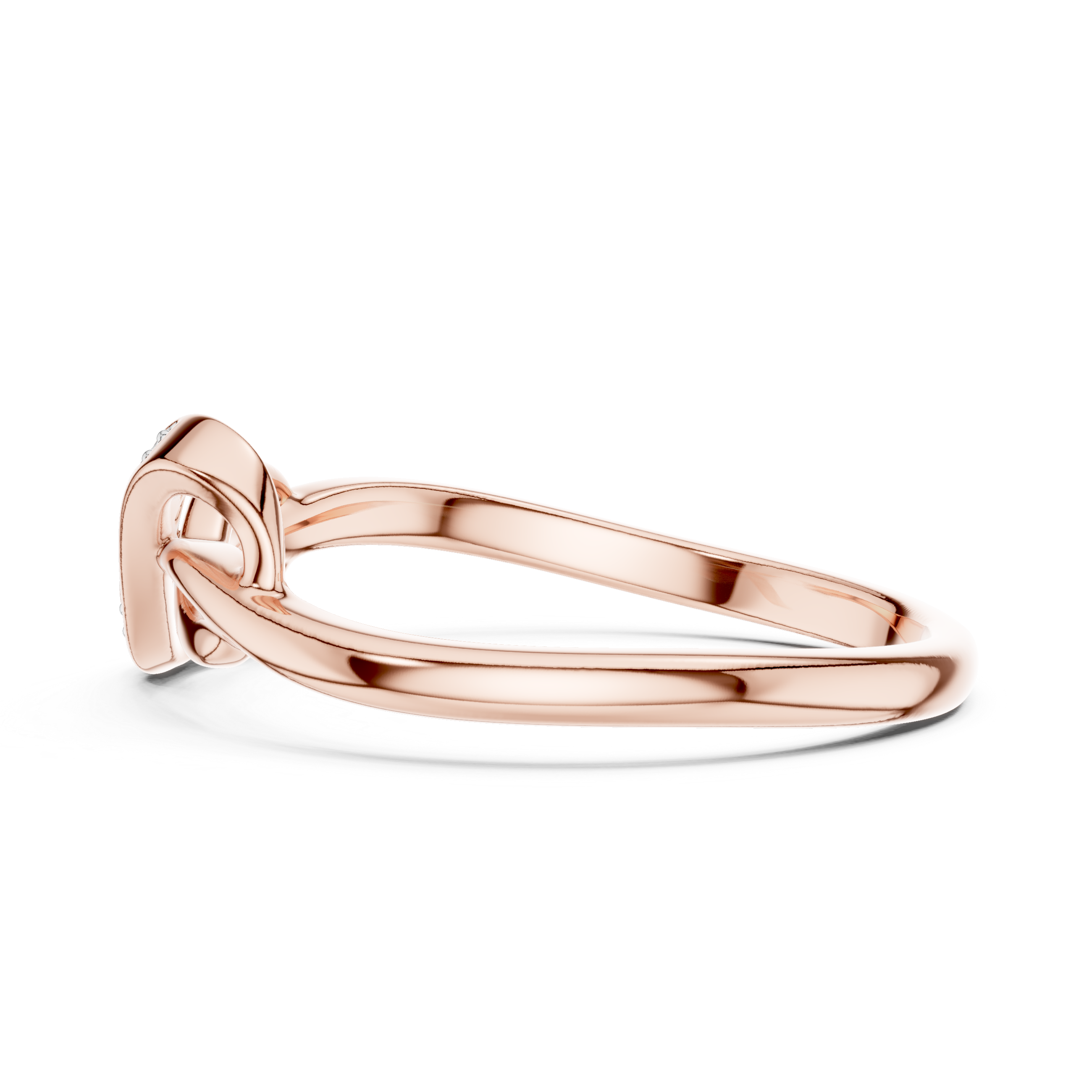 Infinity Twist Ribbon Ring | Elegant Pave Band