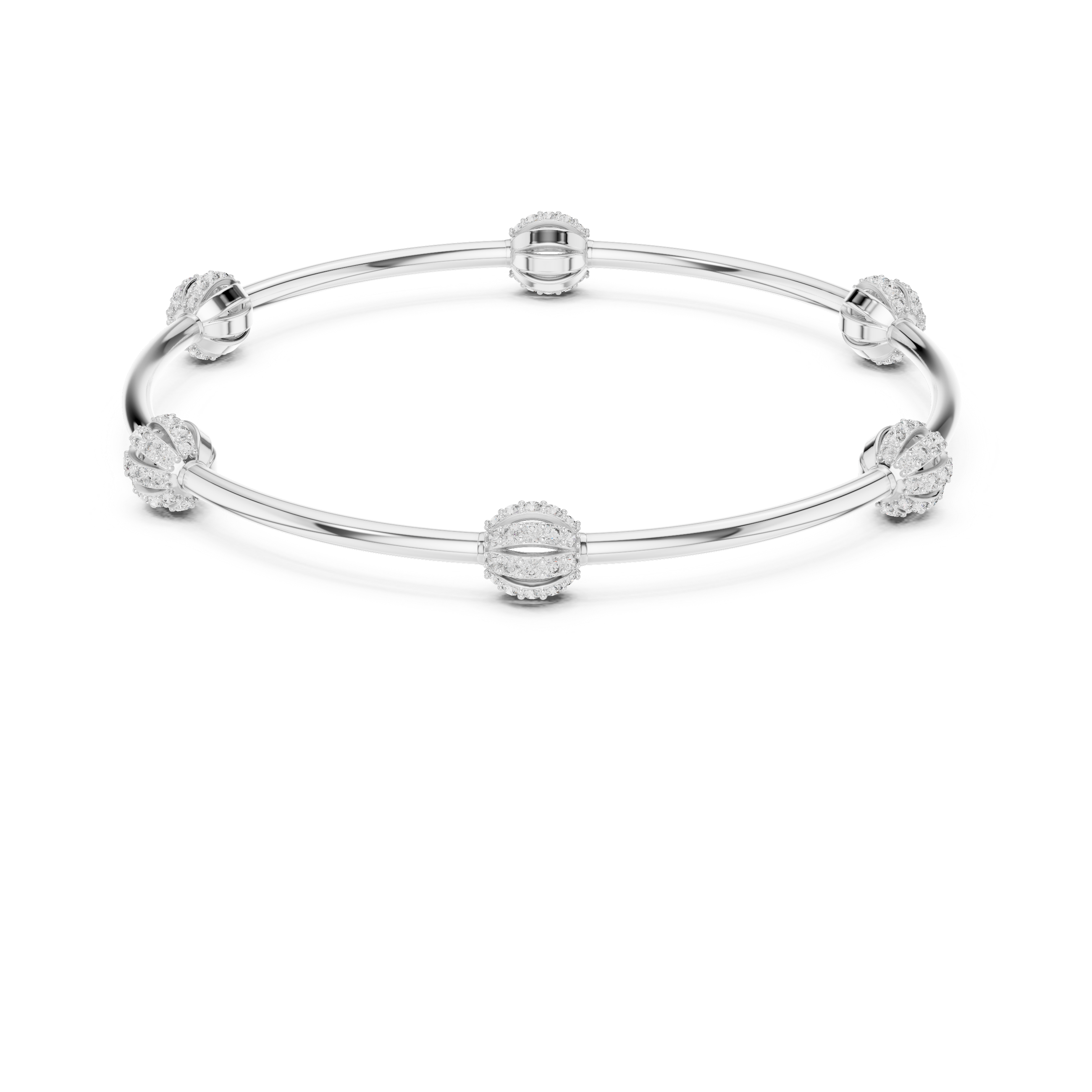 Celestial Orbit Diamond Station Bangle Bracelet