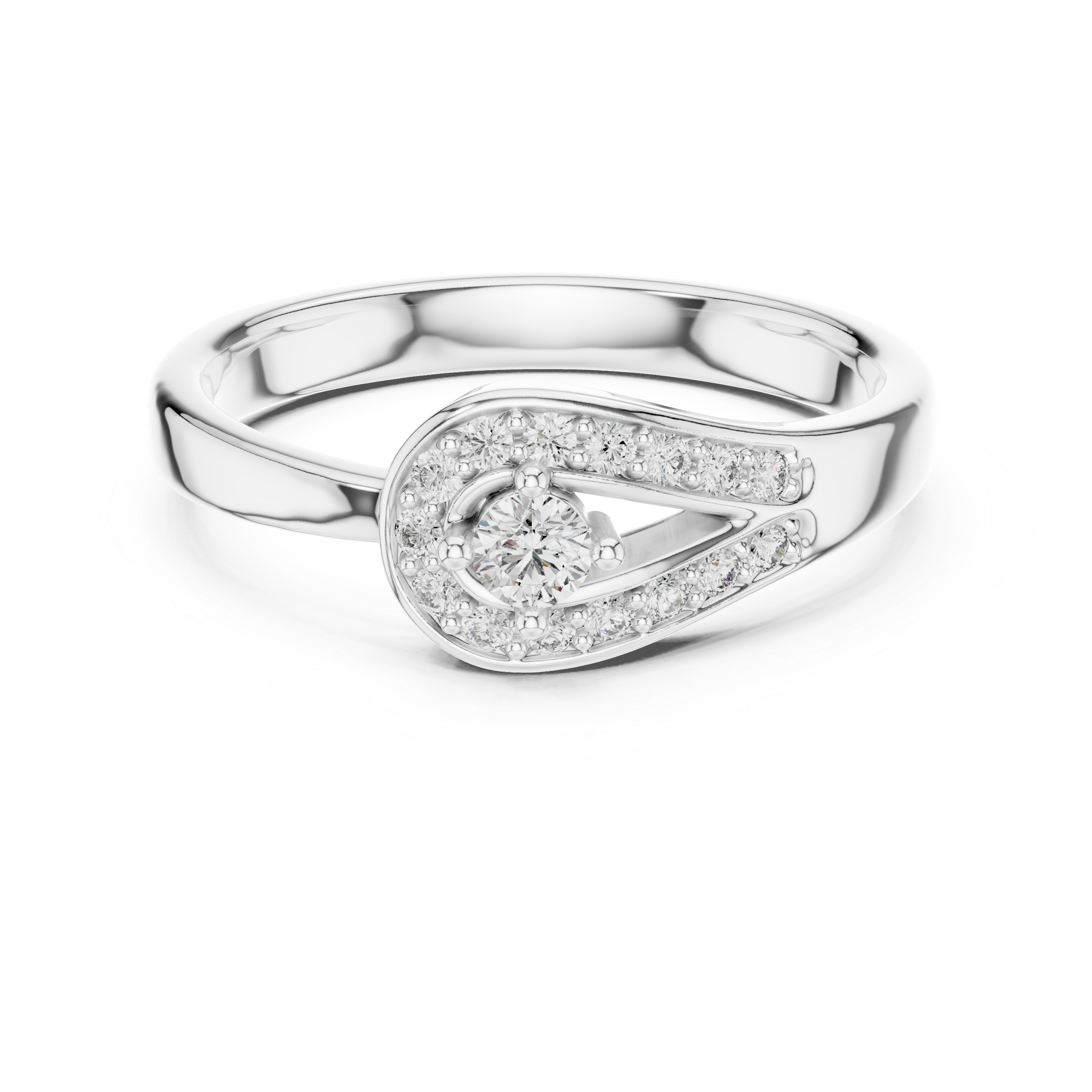 Aura Pear Halo Bypass Ring