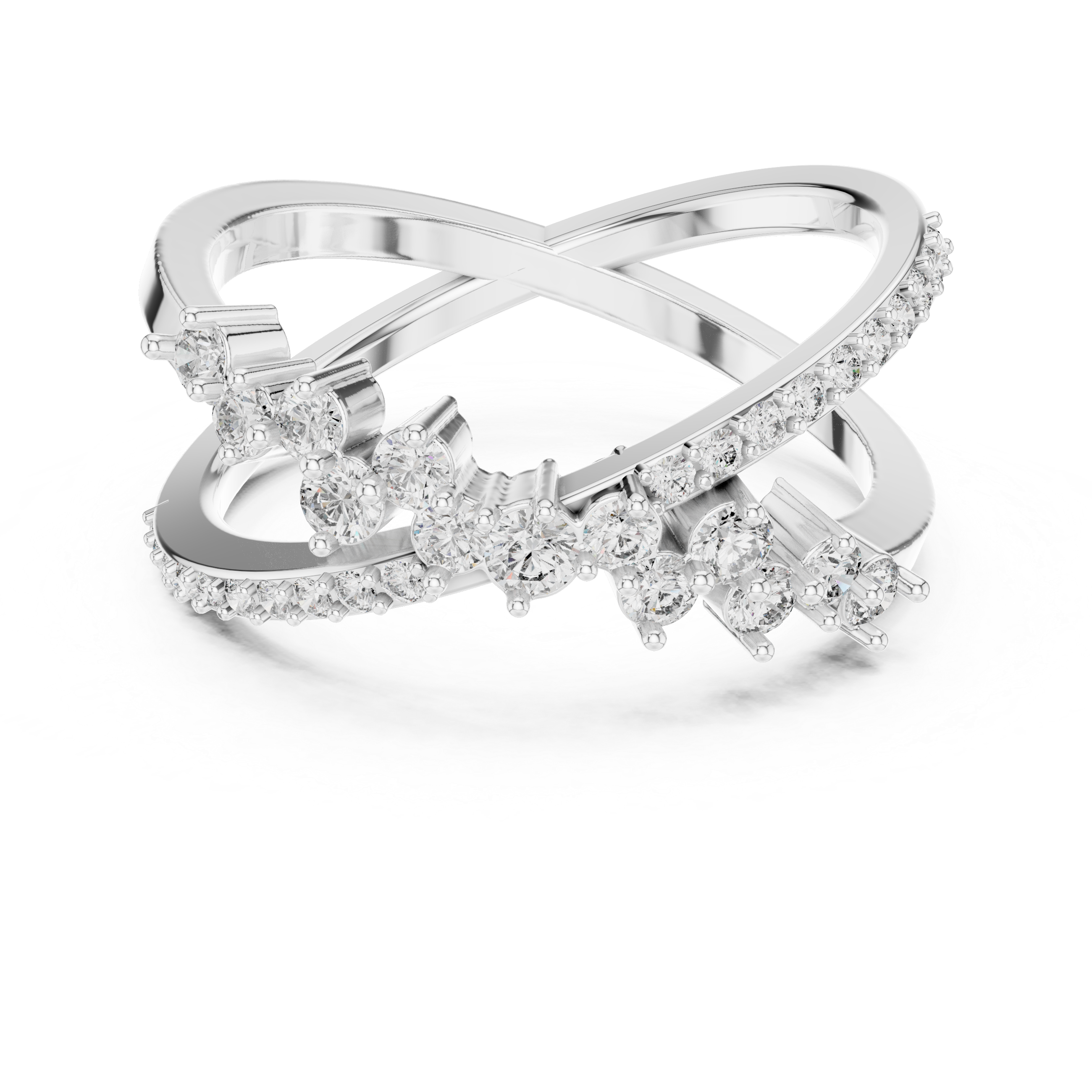 Criss-Cross Asymmetric Wave Ring | X-Band Stacking Ring