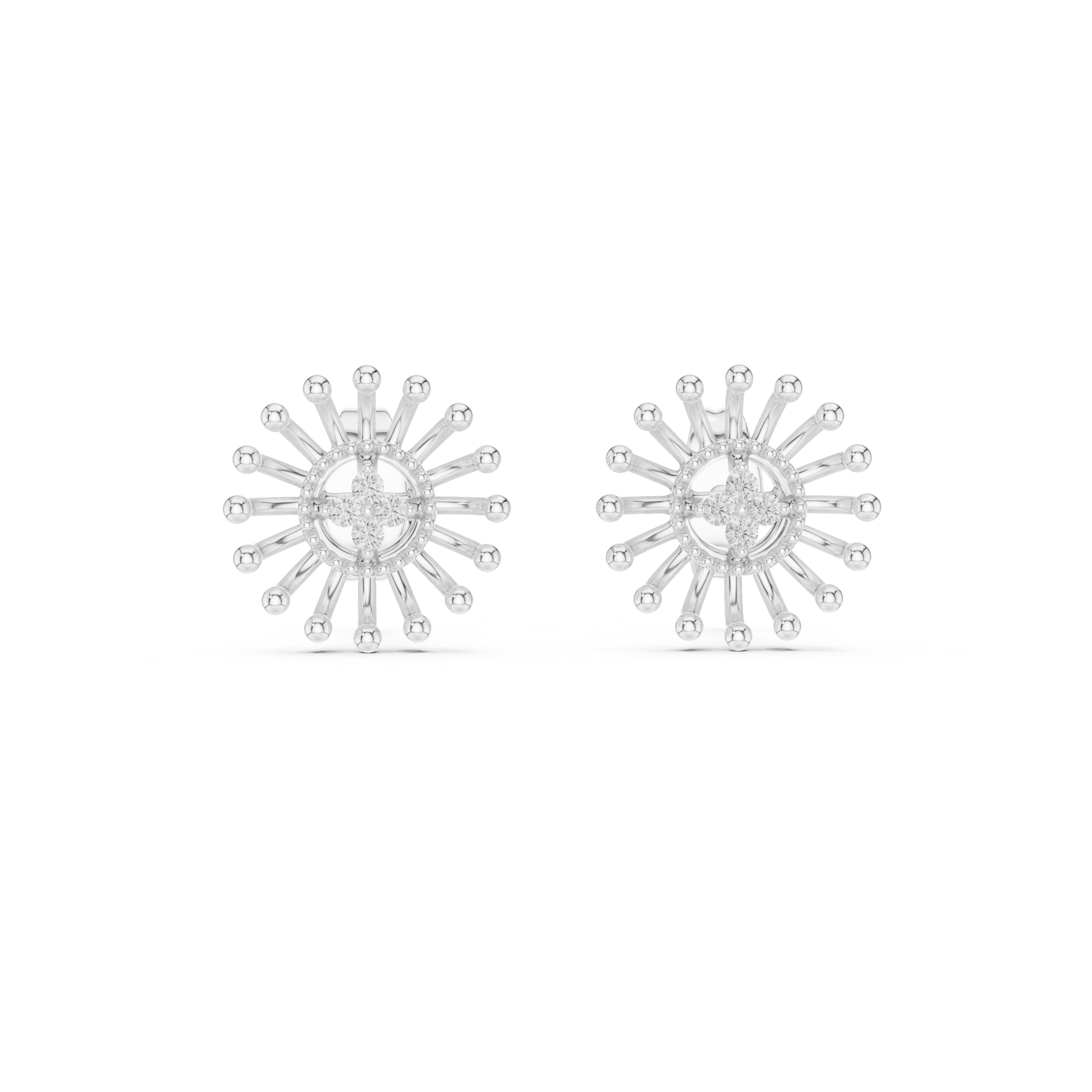 Celestial Sunburst Fireworks Stud Earrings